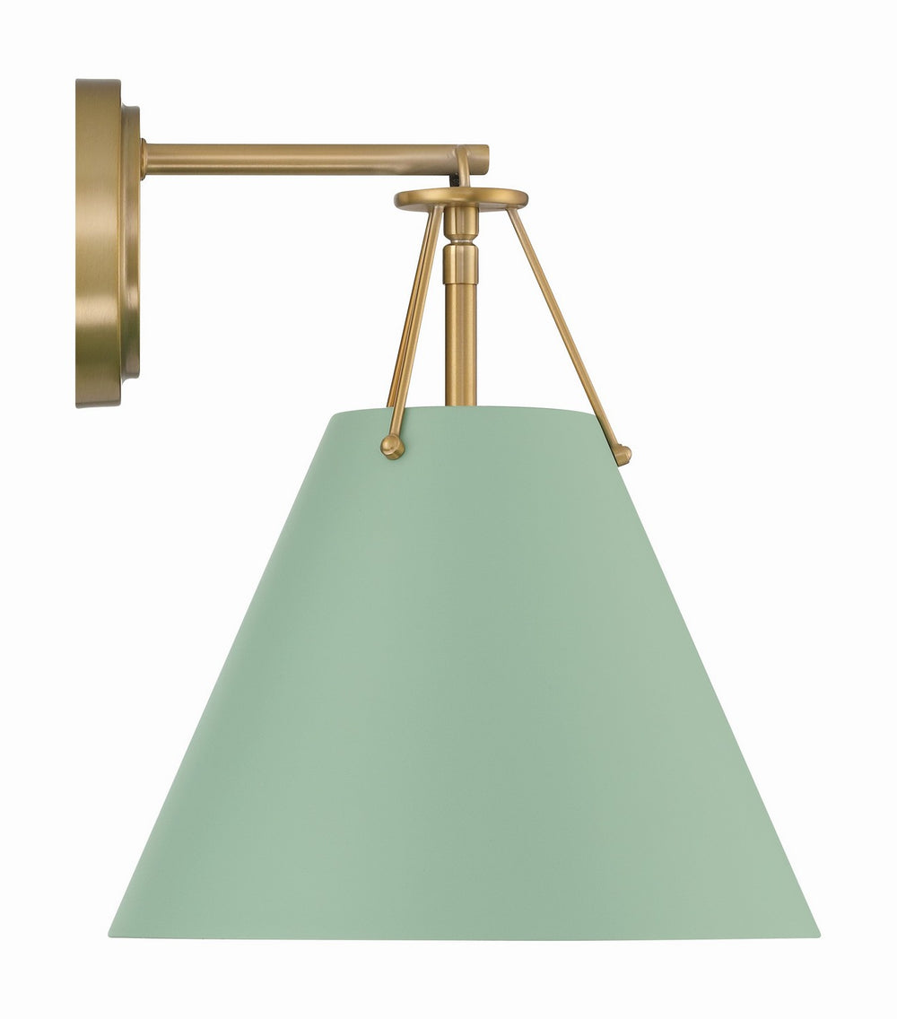 Crystorama - One Light Task Sconce - Xavier - Vibrant Gold- Union Lighting Luminaires Decor