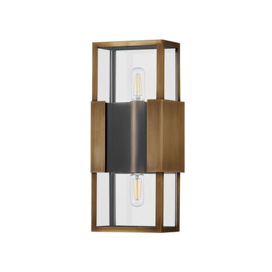 Troy Lighting Canada - Two Light Outdoor Wall Sconce - Santa Clara - Patina Brass- Union Lighting Luminaires Decor