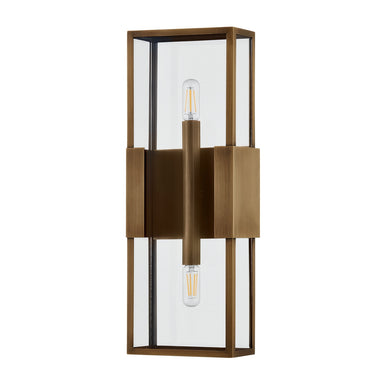 Troy Lighting Canada - Two Light Outdoor Wall Sconce - Santa Clara - Patina Brass- Union Lighting Luminaires Decor