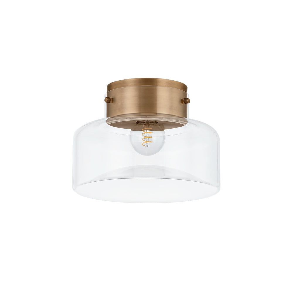 Troy Lighting Canada - One Light Flush Mount - Bellow - Patina Brass- Union Lighting Luminaires Decor