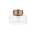Troy Lighting Canada - One Light Flush Mount - Bellow - Patina Brass- Union Lighting Luminaires Decor