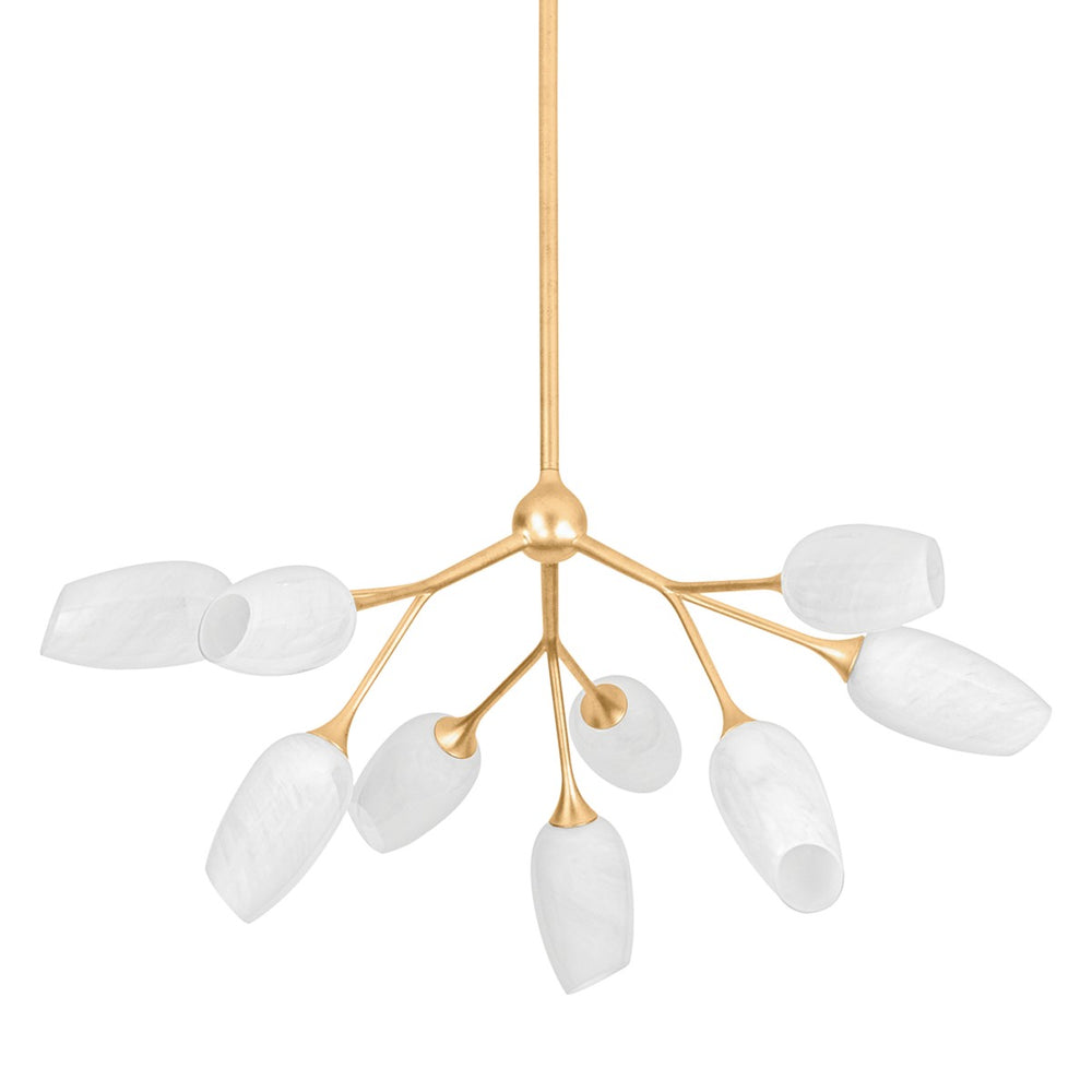 Troy Lighting Canada - Nine Light Chandelier - Aldean - Vintage Gold Leaf- Union Lighting Luminaires Decor