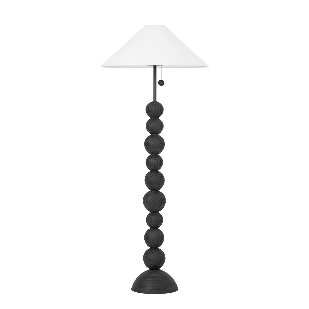 Troy Lighting Canada - Two Light Floor Lamp - Miela - Forged Iron/Ceramic Black Motif- Union Lighting Luminaires Decor