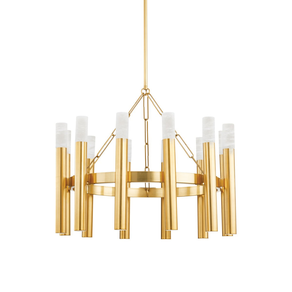 Hudson Valley Canada - 12 Light Chandelier - Pali - Aged Brass- Union Lighting Luminaires Decor