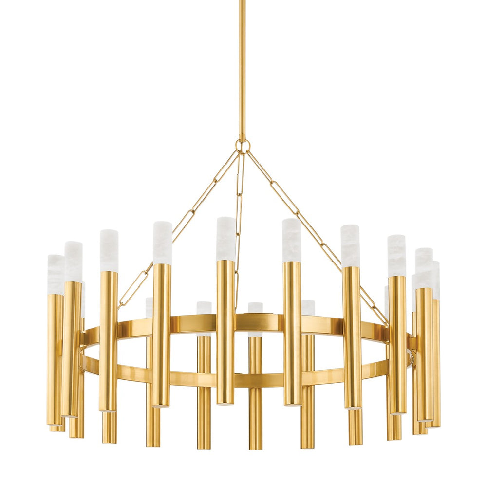 Hudson Valley Canada - 20 Light Chandelier - Pali - Aged Brass- Union Lighting Luminaires Decor