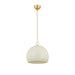 Mitzi Canada - One Light Pendant - Etna - Aged Brass/Soft Cream- Union Lighting Luminaires Decor