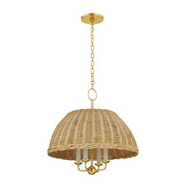 Mitzi Canada - Four Light Chandelier - Arwen - Aged Brass- Union Lighting Luminaires Decor