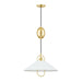 Mitzi - One Light Pendant - Mariel - Aged Brass/Soft White- Union Lighting Luminaires Decor