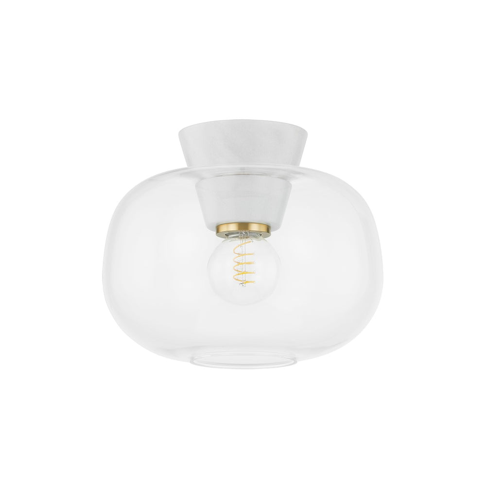 Mitzi Canada - One Light Flush Mount - Ariella - Aged Brass- Union Lighting Luminaires Decor