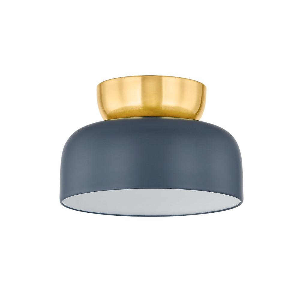 Mitzi Canada - One Light Flush Mount - Batya - Aged Brass/Slate Blue- Union Lighting Luminaires Decor