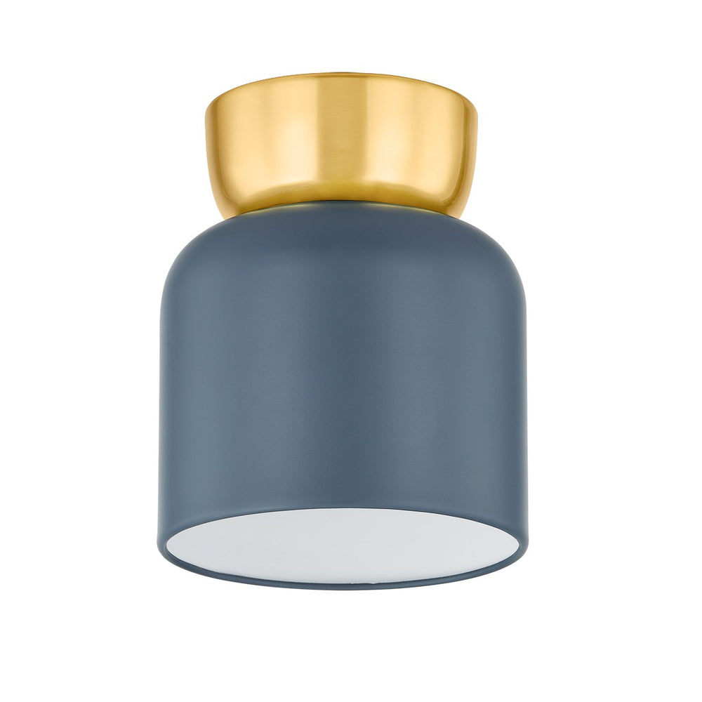 Mitzi Canada - One Light Flush Mount - Batya - Aged Brass/Slate Blue- Union Lighting Luminaires Decor