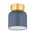 Mitzi Canada - One Light Flush Mount - Batya - Aged Brass/Slate Blue- Union Lighting Luminaires Decor