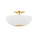 Mitzi Canada - Two Light Flush Mount - Anne - Aged Brass- Union Lighting Luminaires Decor
