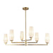 Alora Canada - Six Light Chandelier - Krysta - Brushed Gold/Opal Glass- Union Lighting Luminaires Decor