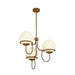 Alora Canada - Three Light Chandelier - Alba - Aged Gold/Opal Glass- Union Lighting Luminaires Decor