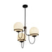 Alora Canada - Three Light Chandelier - Alba - Matte Black/Opal Glass- Union Lighting Luminaires Decor