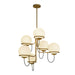 Alora Canada - Six Light Chandelier - Alba - Aged Gold/Opal Glass- Union Lighting Luminaires Decor