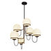 Alora Canada - Six Light Chandelier - Alba - Matte Black/Opal Glass- Union Lighting Luminaires Decor