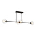 Alora Canada - Four Light Linear Pendant - Cassia - Matte Black/Clear Glass- Union Lighting Luminaires Decor