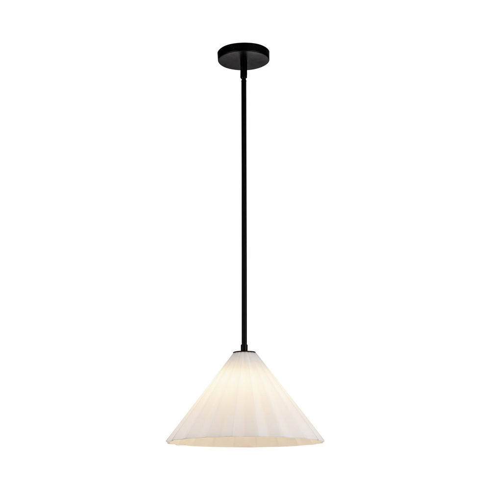 Alora Canada - One Light Pendant - Serena - Matte Black/Opal Glass- Union Lighting Luminaires Decor