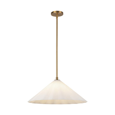 Alora Canada - One Light Pendant - Serena - Aged Gold/Opal Glass- Union Lighting Luminaires Decor