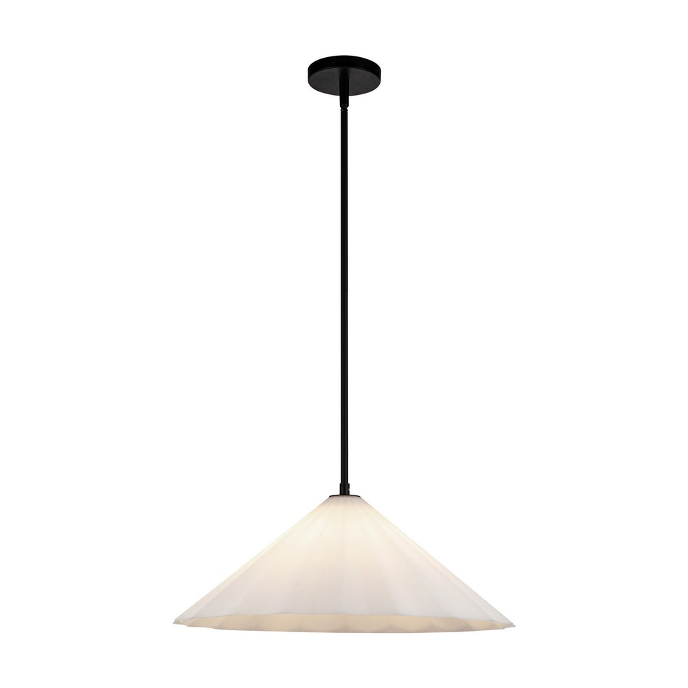 Alora Canada - One Light Pendant - Serena - Matte Black/Opal Glass- Union Lighting Luminaires Decor