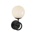 Alora Canada - One Light Wall Vanity - Fiore - Matte Black/Glossy Opal Glass- Union Lighting Luminaires Decor