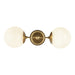 Alora Canada - Two Light Wall Vanity - Fiore - Brushed Gold/Glossy Opal Glass- Union Lighting Luminaires Decor
