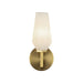 Alora Canada - One Light Wall Vanity - Krysta - Brushed Gold/Opal Glass- Union Lighting Luminaires Decor