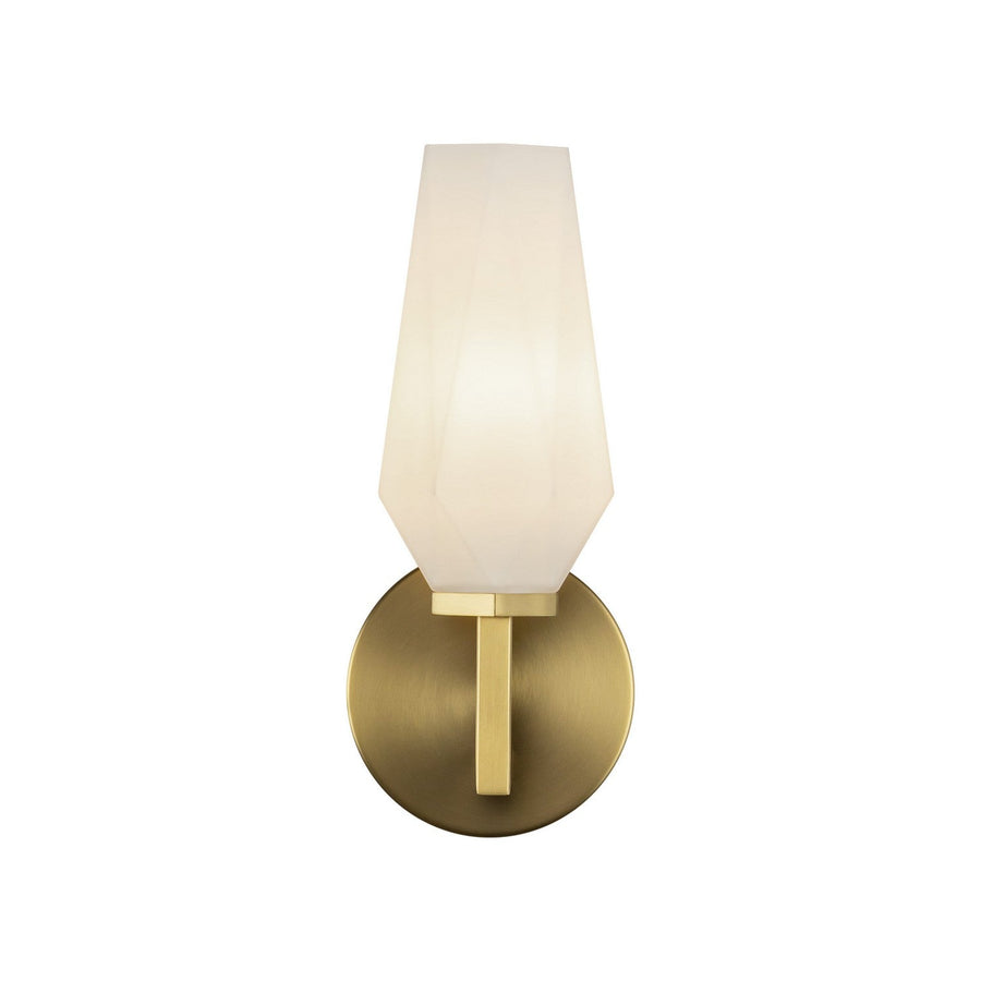 Alora Canada - One Light Wall Vanity - Krysta - Brushed Gold/Opal Glass- Union Lighting Luminaires Decor