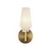 Alora Canada - One Light Wall Vanity - Krysta - Brushed Gold/Opal Glass- Union Lighting Luminaires Decor
