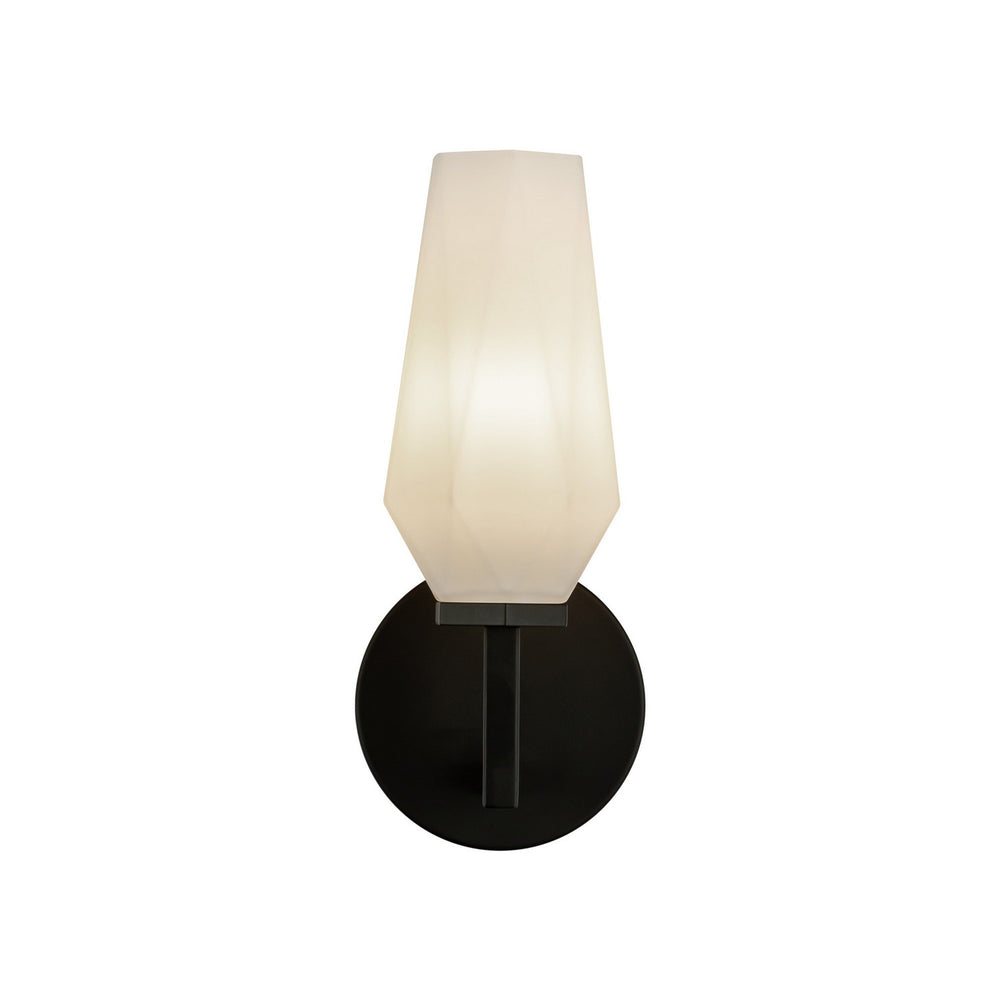 Alora Canada - One Light Wall Vanity - Krysta - Matte Black/Opal Glass- Union Lighting Luminaires Decor