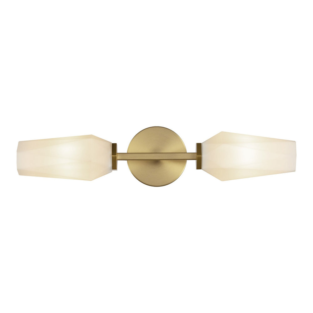 Alora Canada - Two Light Wall Vanity - Krysta - Brushed Gold/Opal Glass- Union Lighting Luminaires Decor