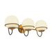 Alora Canada - Three Light Wall Vanity - Alba - Aged Gold/Opal Glass- Union Lighting Luminaires Decor