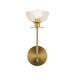 Alora Canada - One Light Wall Vanity - Sylvia - Brushed Gold/Clear Glass- Union Lighting Luminaires Decor