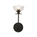 Alora Canada - One Light Wall Vanity - Sylvia - Matte Black/Clear Glass- Union Lighting Luminaires Decor