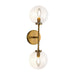 Alora Canada - Two Light Wall Vanity - Cassia - Aged Gold/Clear Glass- Union Lighting Luminaires Decor