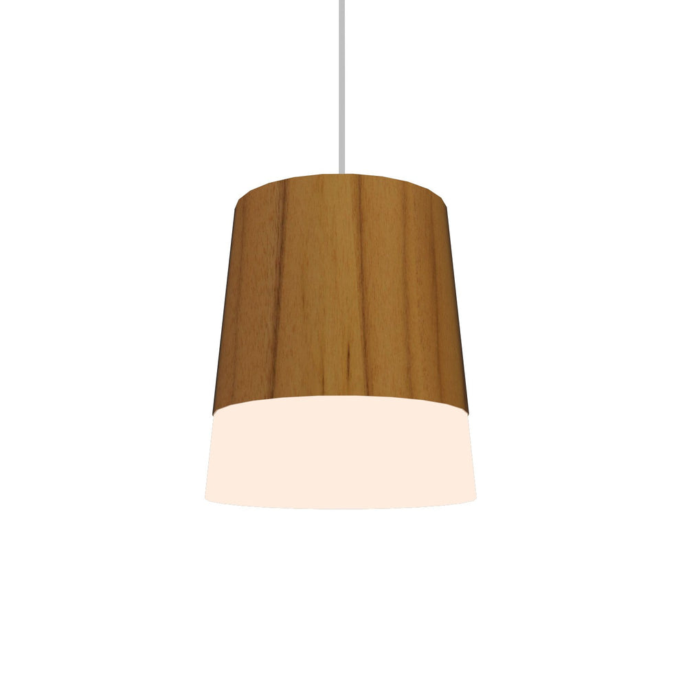 Accord Lighting - LED Pendant - Conical - Teak- Union Lighting Luminaires Decor