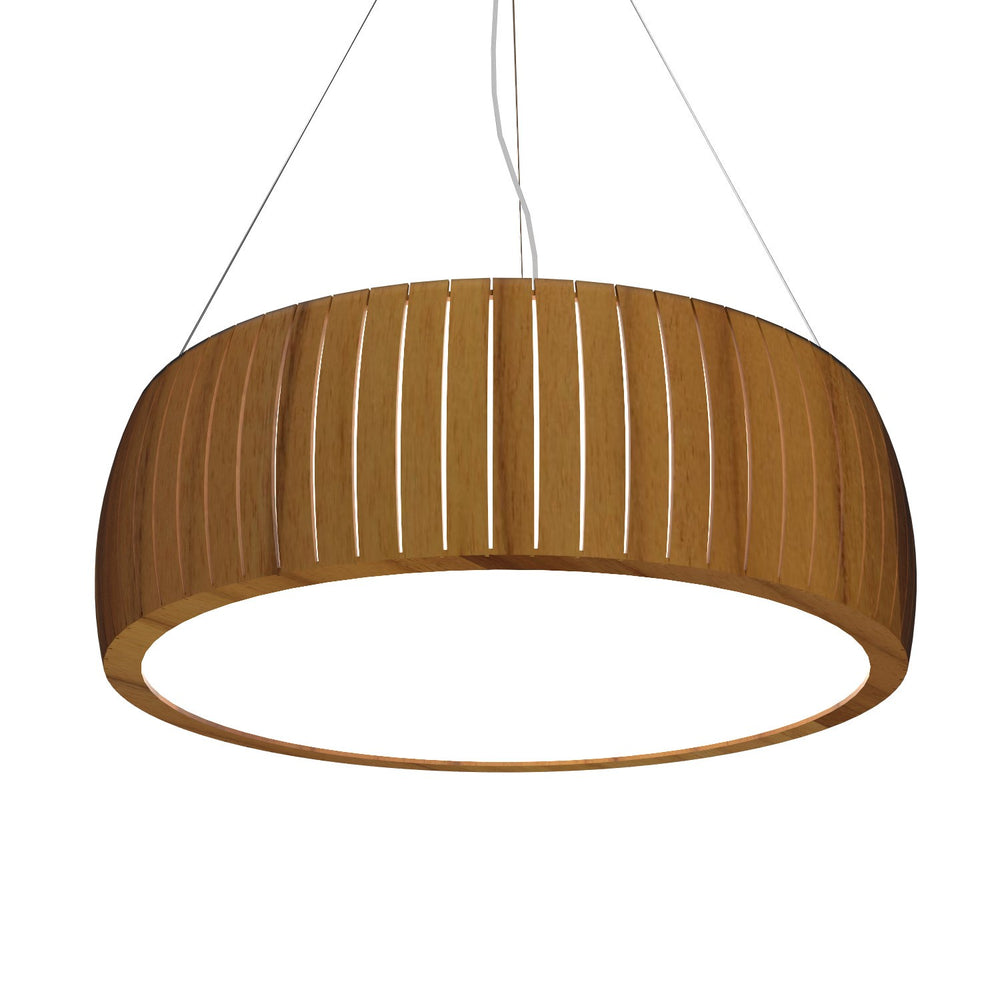Accord Lighting - LED Pendant - Barrel - Teak- Union Lighting Luminaires Decor