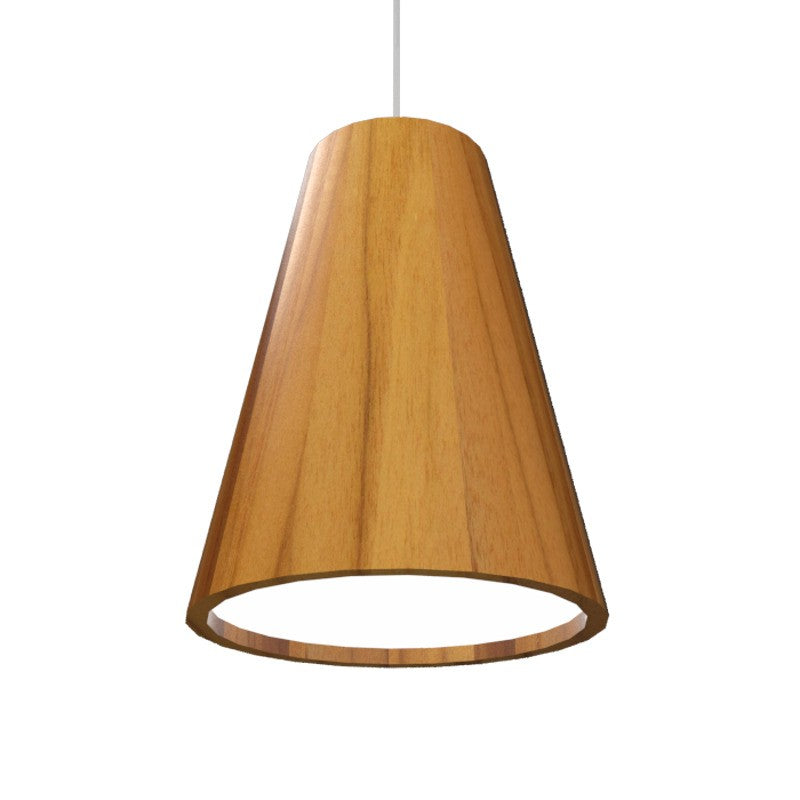 Accord Lighting - LED Pendant - Conical - Teak- Union Lighting Luminaires Decor