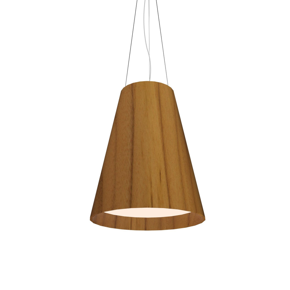 Accord Lighting - LED Pendant - Conical - Teak- Union Lighting Luminaires Decor