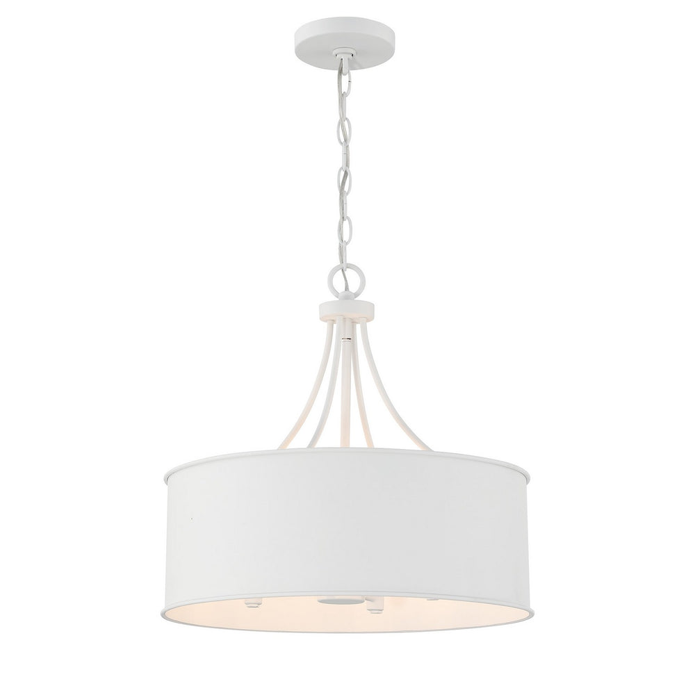 Meridian - Four Light Pendant - Bisque White- Union Lighting Luminaires Decor