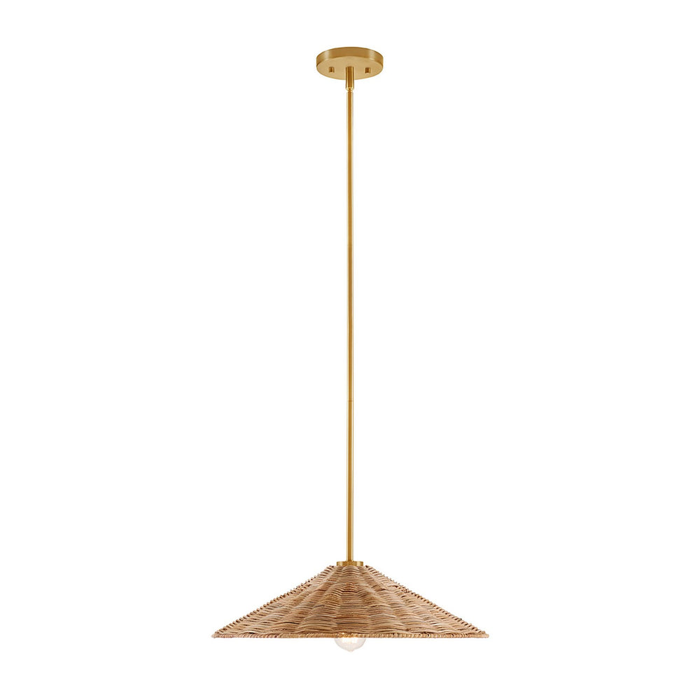 Meridian - One Light Pendant - Natural Brass- Union Lighting Luminaires Decor