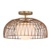 Meridian - One Light Convertible Pendant or Semi-Flush - Natural Brass- Union Lighting Luminaires Decor