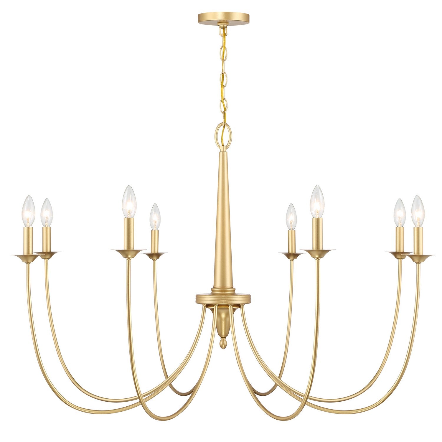Savoy House - Eight Light Chandelier - Stonecrest - French Gold- Union Lighting Luminaires Decor