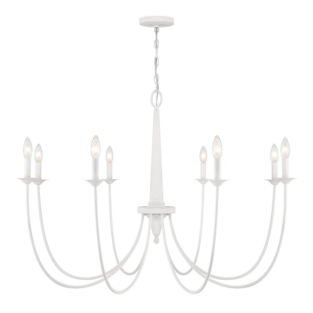 Savoy House - Eight Light Chandelier - Stonecrest - Bisque White- Union Lighting Luminaires Decor