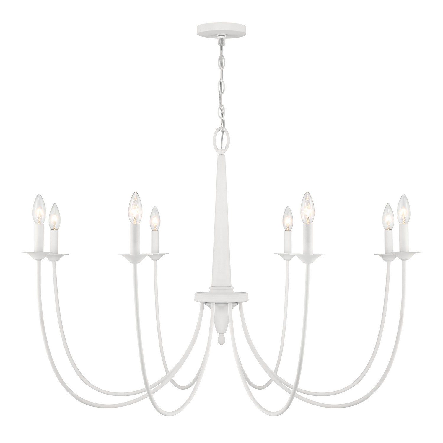 Savoy House - Eight Light Chandelier - Stonecrest - Bisque White- Union Lighting Luminaires Decor