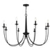 Savoy House - Eight Light Chandelier - Stonecrest - Matte Black- Union Lighting Luminaires Decor