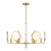 Savoy House - Six Light Chandelier - Leighton - Warm Brass- Union Lighting Luminaires Decor