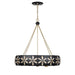 Savoy House - Six Light Chandelier - Venice - Metropolis Black/Gold- Union Lighting Luminaires Decor